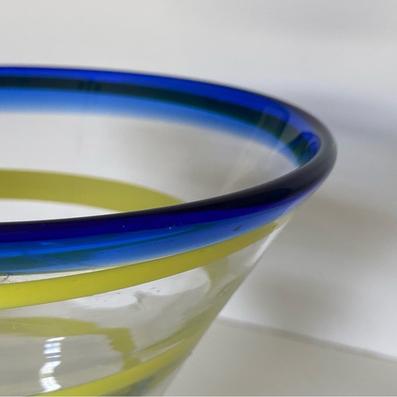 COPY - Kosta Boda Hand Blown Margarita Martini Glass Royal Caribbean Blue Green… - Picture 6 of 15